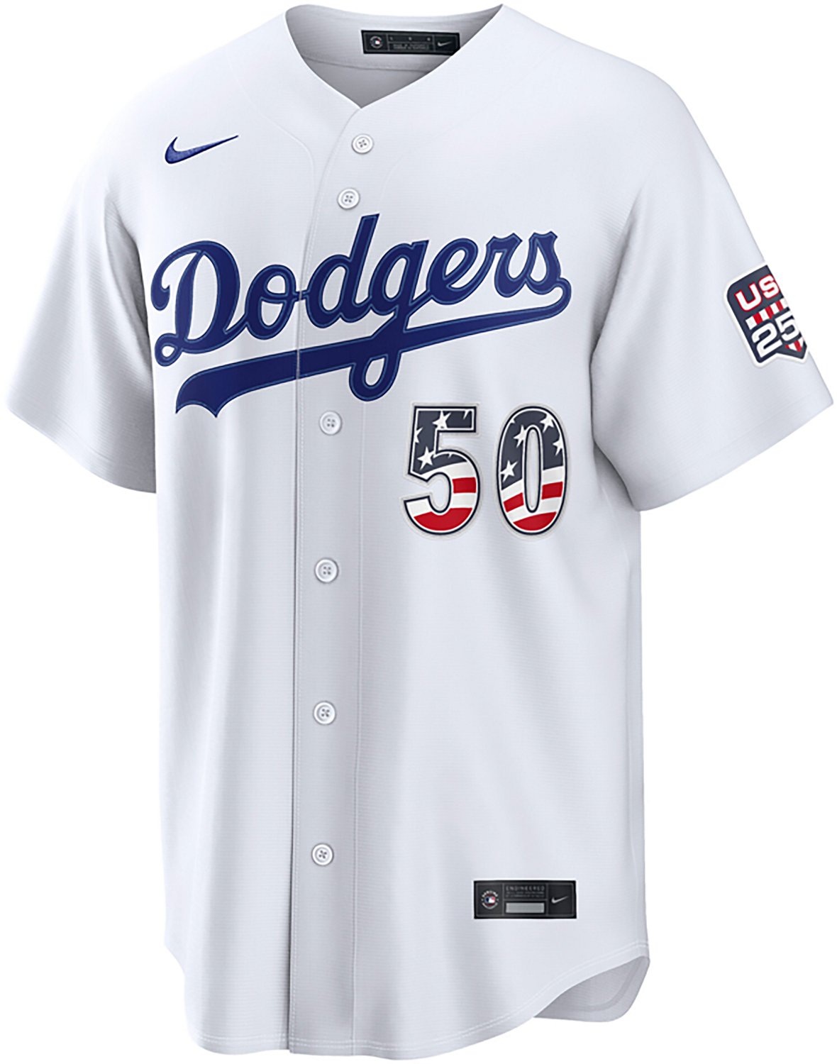 Nike Men's Los Angeles Dodgers USA 250 4th of July Home Stadium Jersey Mookie Betts - view number 2