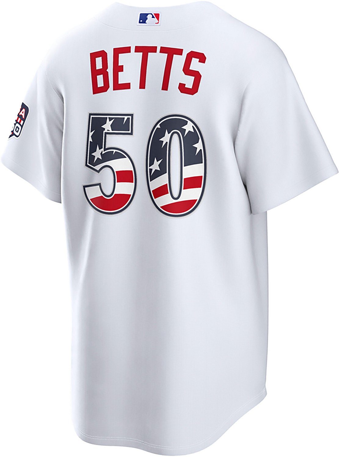 Nike Men's Los Angeles Dodgers USA 250 4th of July Home Stadium Jersey Mookie Betts - view number 3