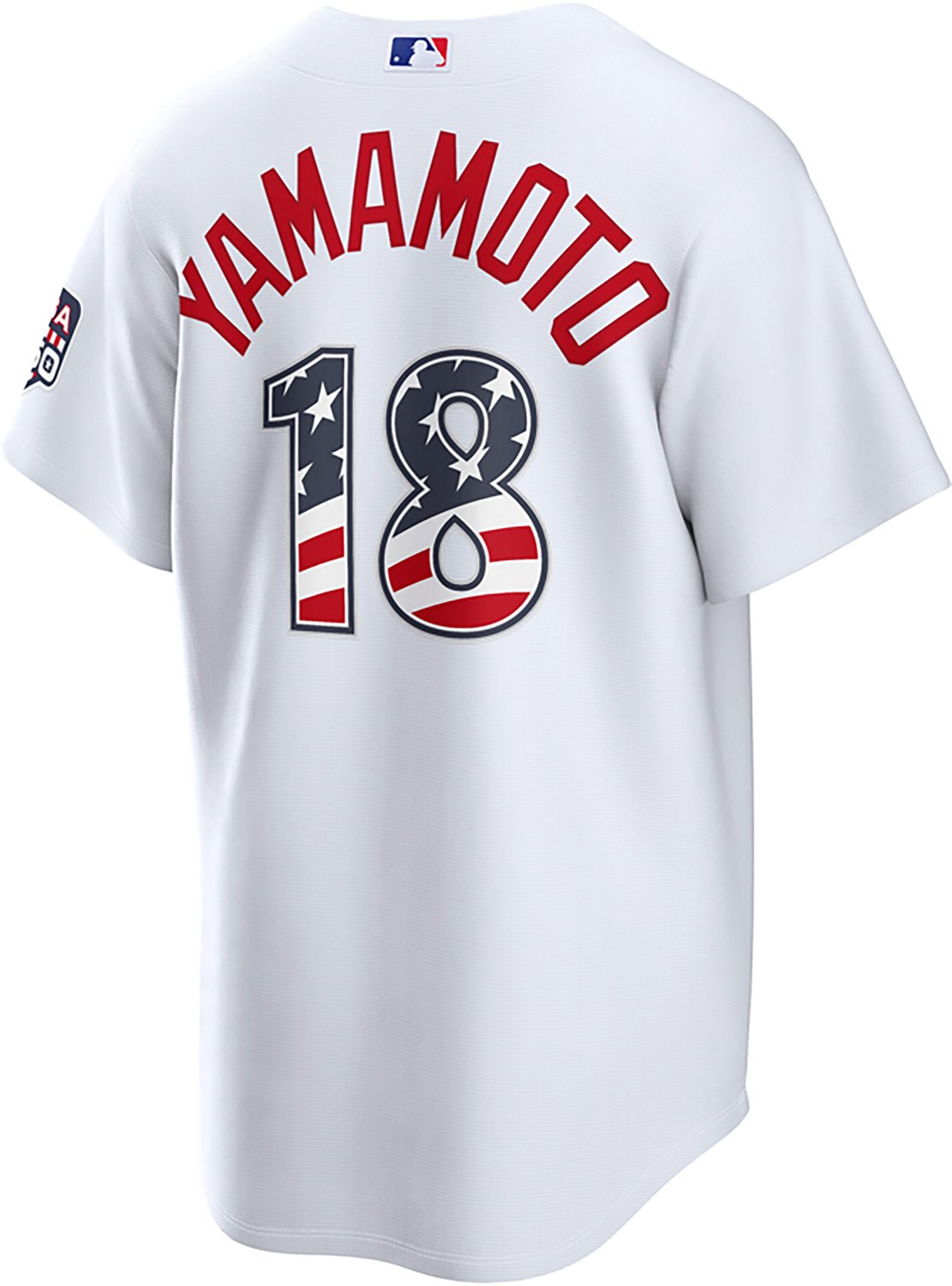 Nike Men's Los Angeles Dodgers USA 250 4th of July Home Stadium Jersey Yoshinobu Yamamoto - view number 3