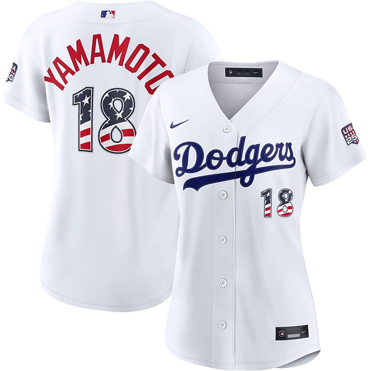 R*様 【新品】Los Angeles Dodgers Nike ユニフォーム日 Nike Women's Los Angeles Dodgers USA 250 4th of July Home Stadium