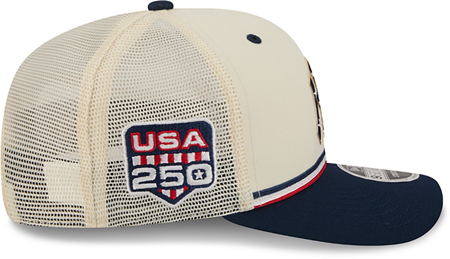 New Era Men's New York Yankees USA 250 4th of July 9SEVENTY Adjustable Trucker Hat - view number 3