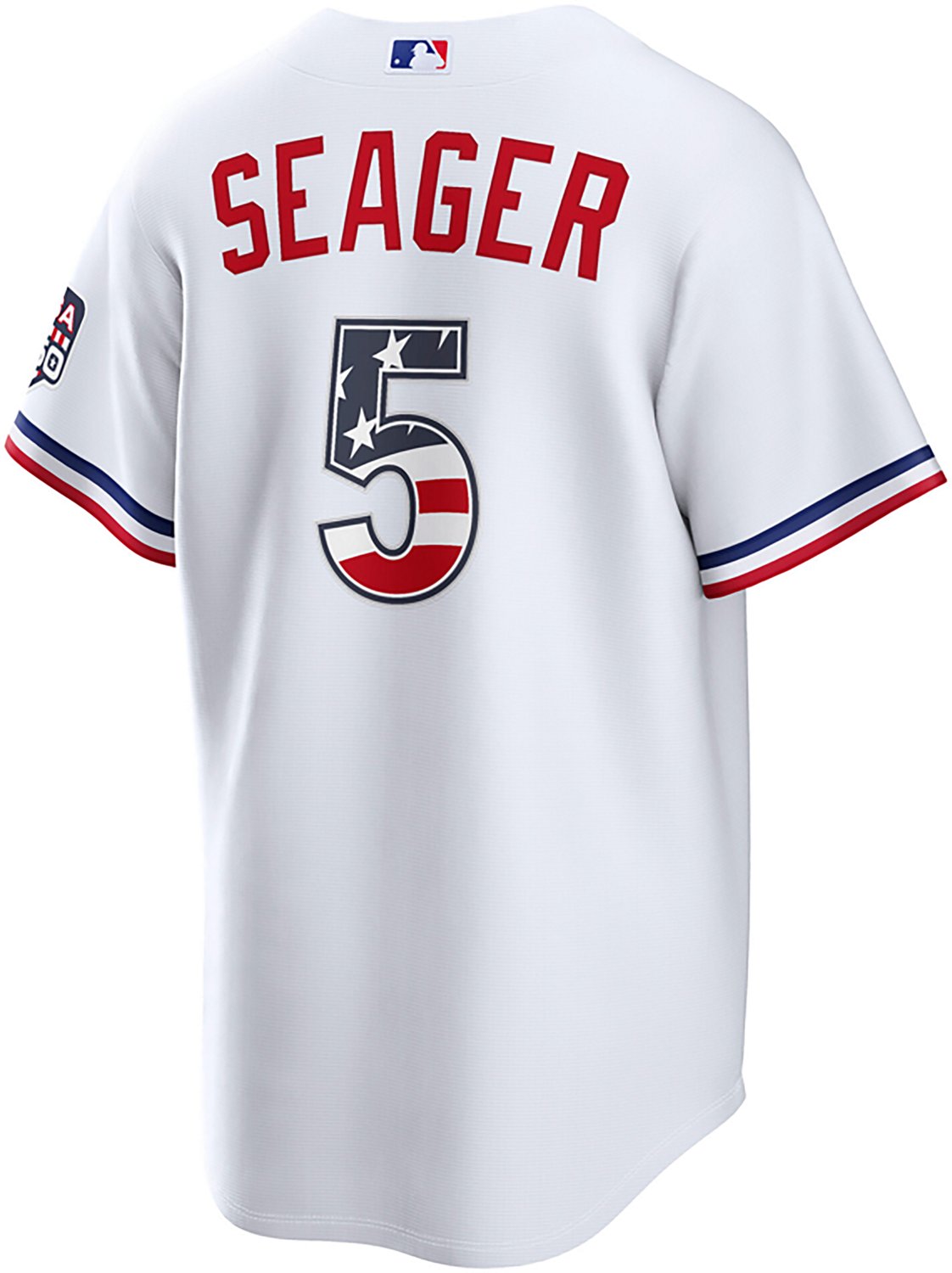 Nike Men's Texas Rangers USA 250 4th of July Home Stadium Jersey Corey Seager - view number 3