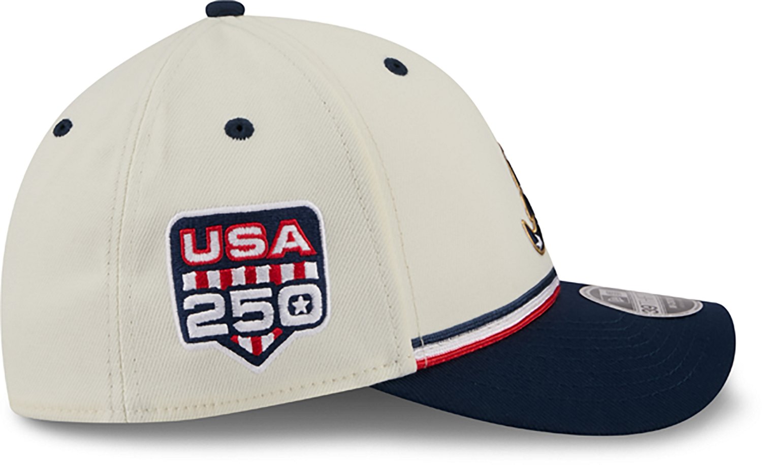New Era Men's Atlanta Braves USA 250 4th of July 39THIRTY M-Crown Flex Hat - view number 3