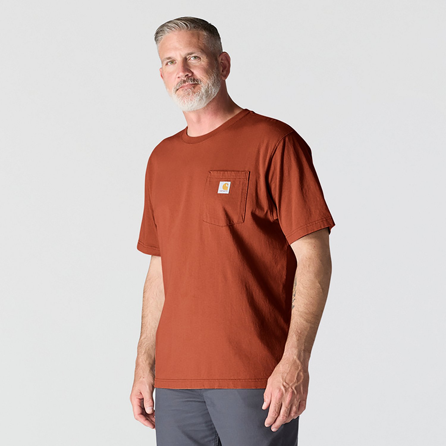 Carhartt Men's K87 Short Sleeve Workwear Pocket T-shirt                                                                          - view number 2