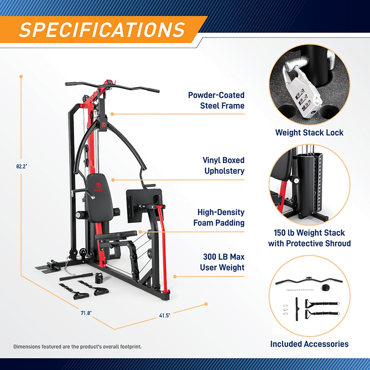 Marcy 150 lb Home Gym with Leg Press - view number 2
