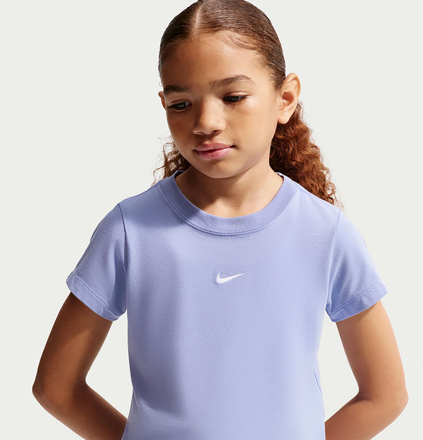 Nike Sportswear Girls' Big Kids Cropped T-Shirt - view number 3