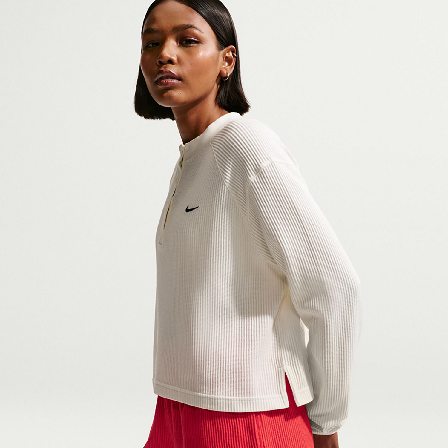 Nike Sportswear Chill Waffle Women’s Oversized Long‑Sleeve Henley Top - view number 5