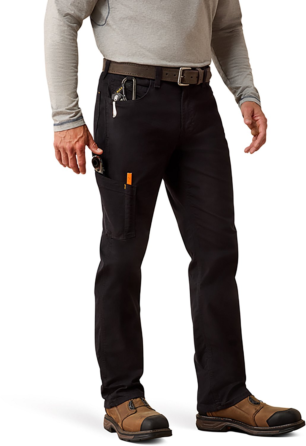 Ariat Men's Rebar M4 DuraStretch Made Tough Stackable Straight Leg Work Pants                                                    - view number 3