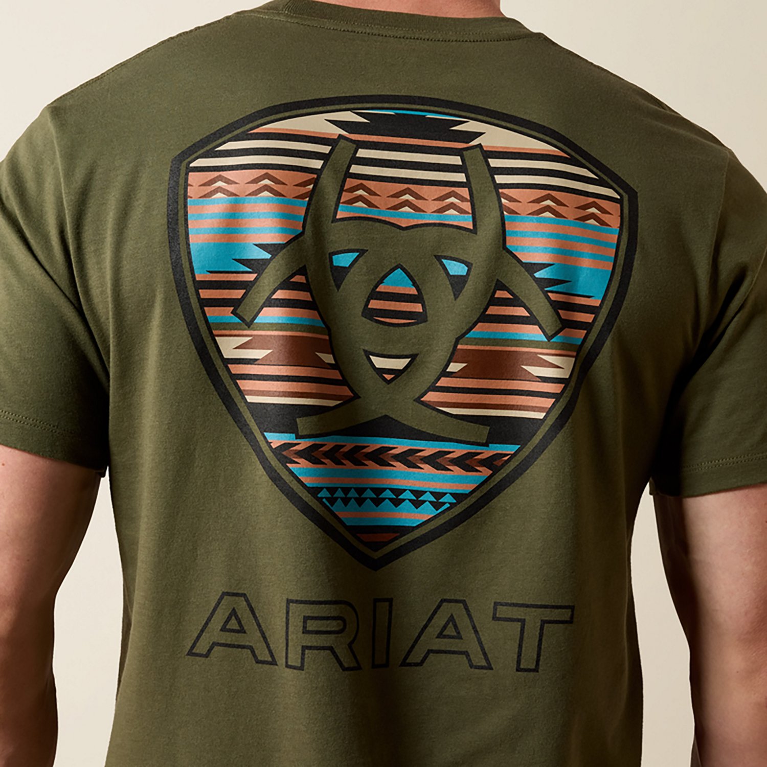 Ariat Men's Rust Serape Shield T-Shirt - view number 4