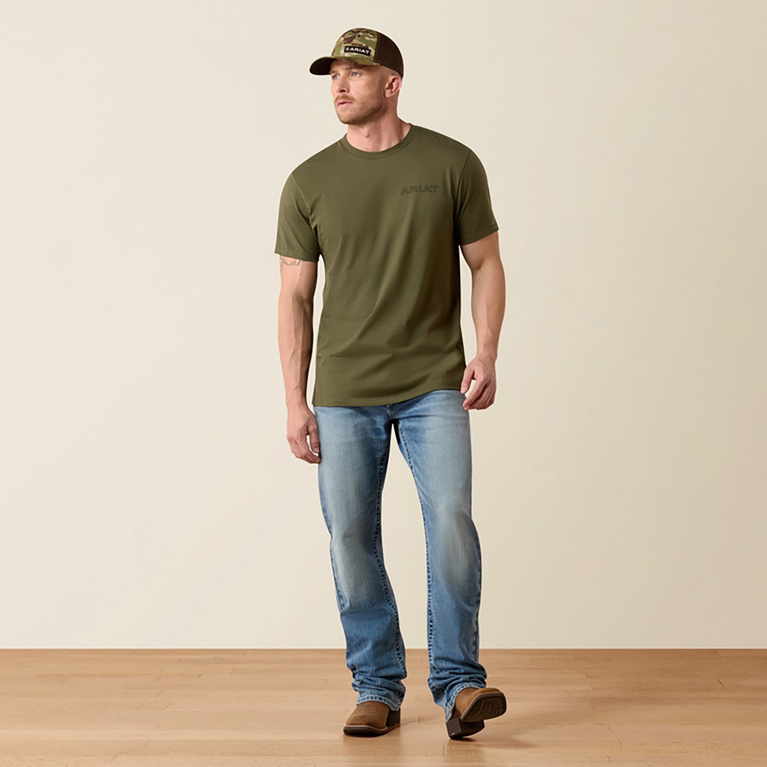 Ariat Men's Rust Serape Shield T-Shirt - view number 5