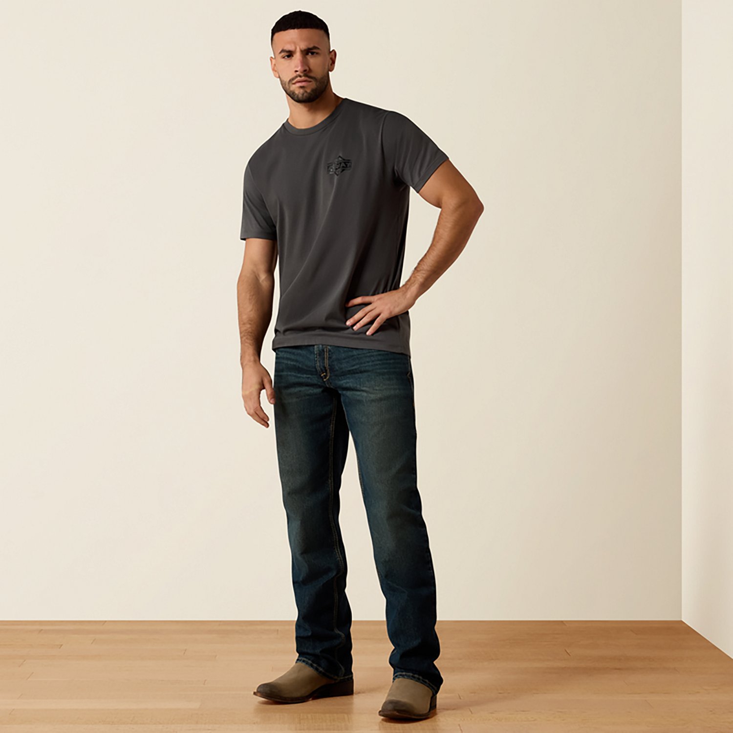 Ariat Men's Leather Diamond T-Shirt - view number 5