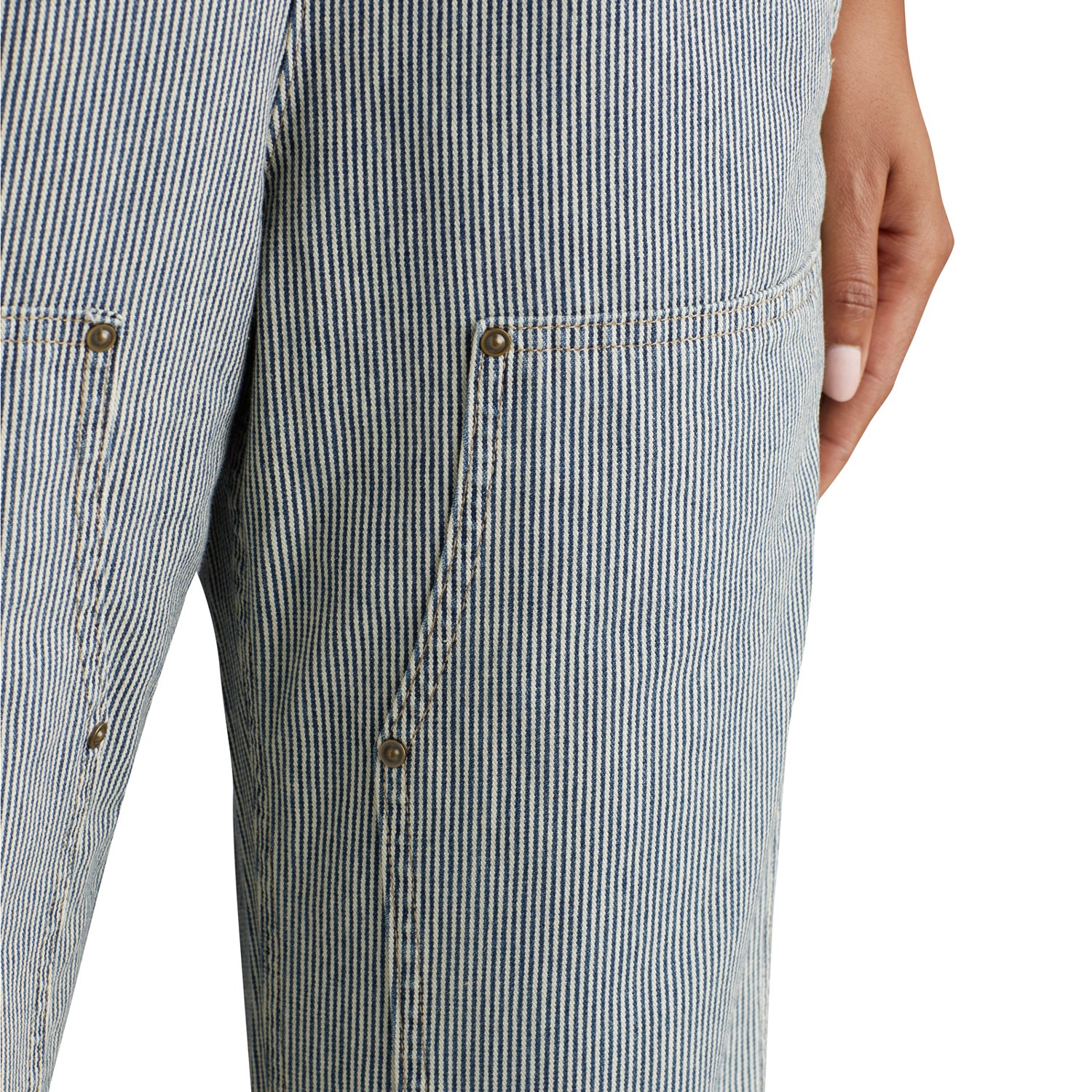 Carhartt Women's Relaxed Fit Denim Railroad Striped Bib Overall
