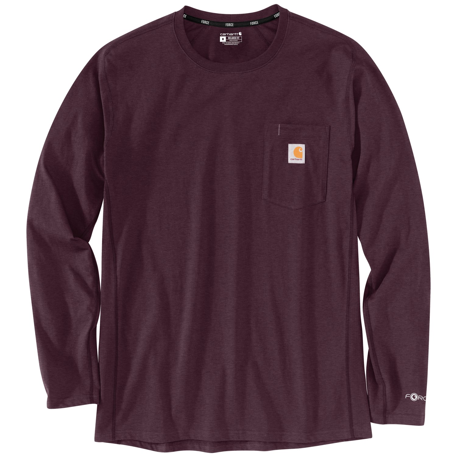 Carhartt Men's Force Relaxed Fit Midweight Pocket Long Sleeve T-shirt.
