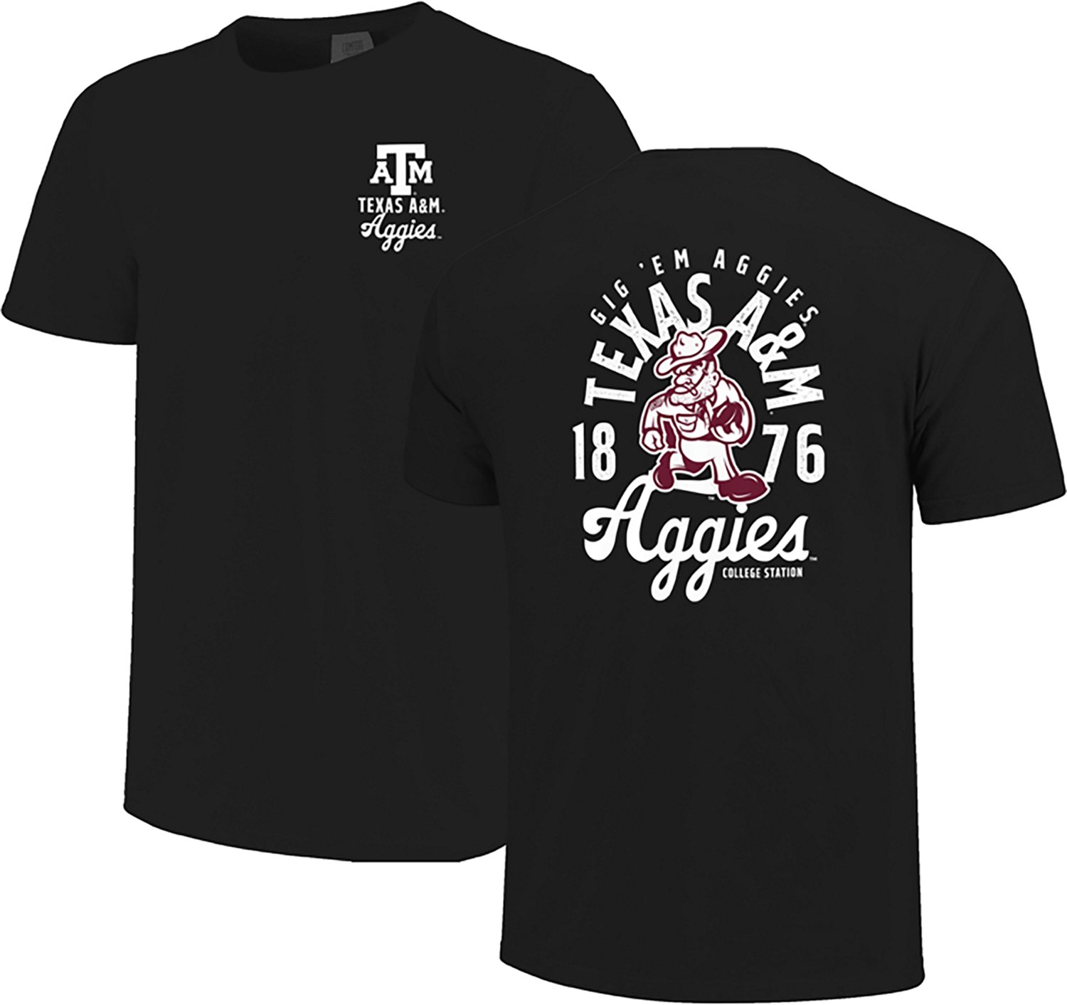Image One Men's Texas A&M University Mascot Overlay CC DS Short Sleeve T-shirt - view number 3