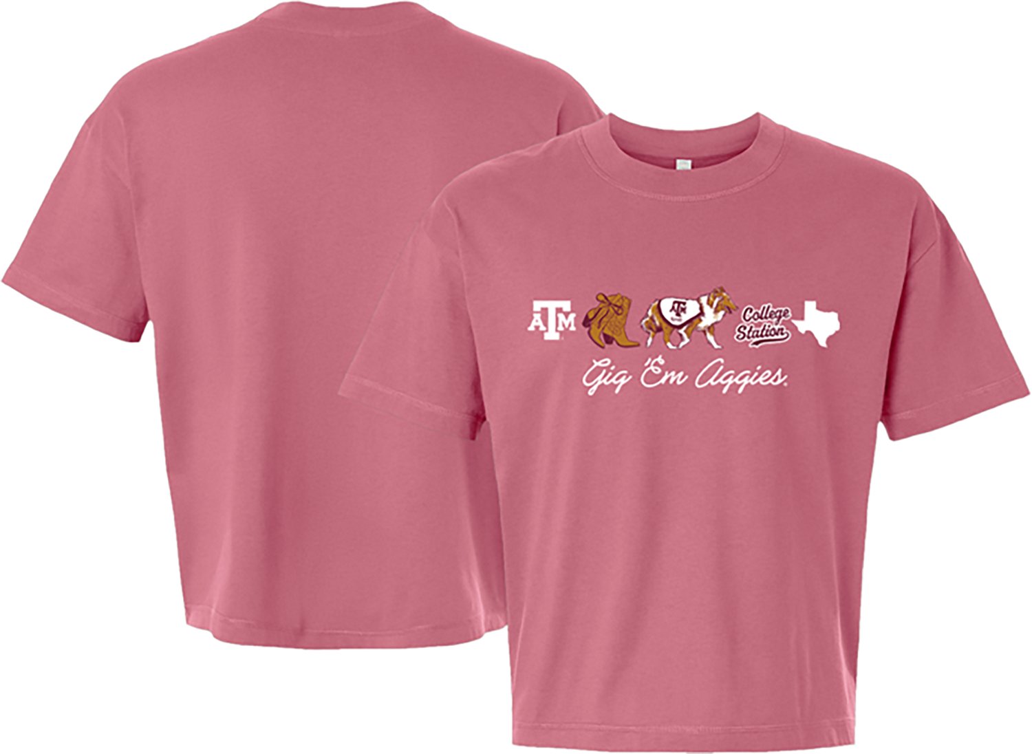 Image One Women's Texas A&M University Campus Elements OS Crew DS Short Sleeve T-shirt - view number 3
