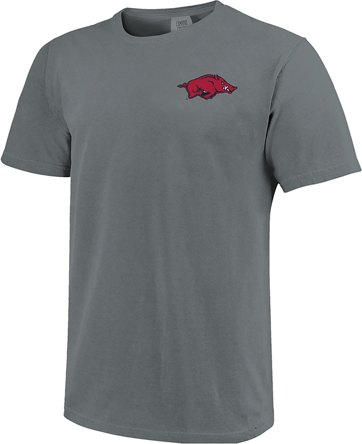 Image One Men's Arkansas Razorbacks Arched Drawn Mascot DS Short Sleeve T-shirt - view number 2