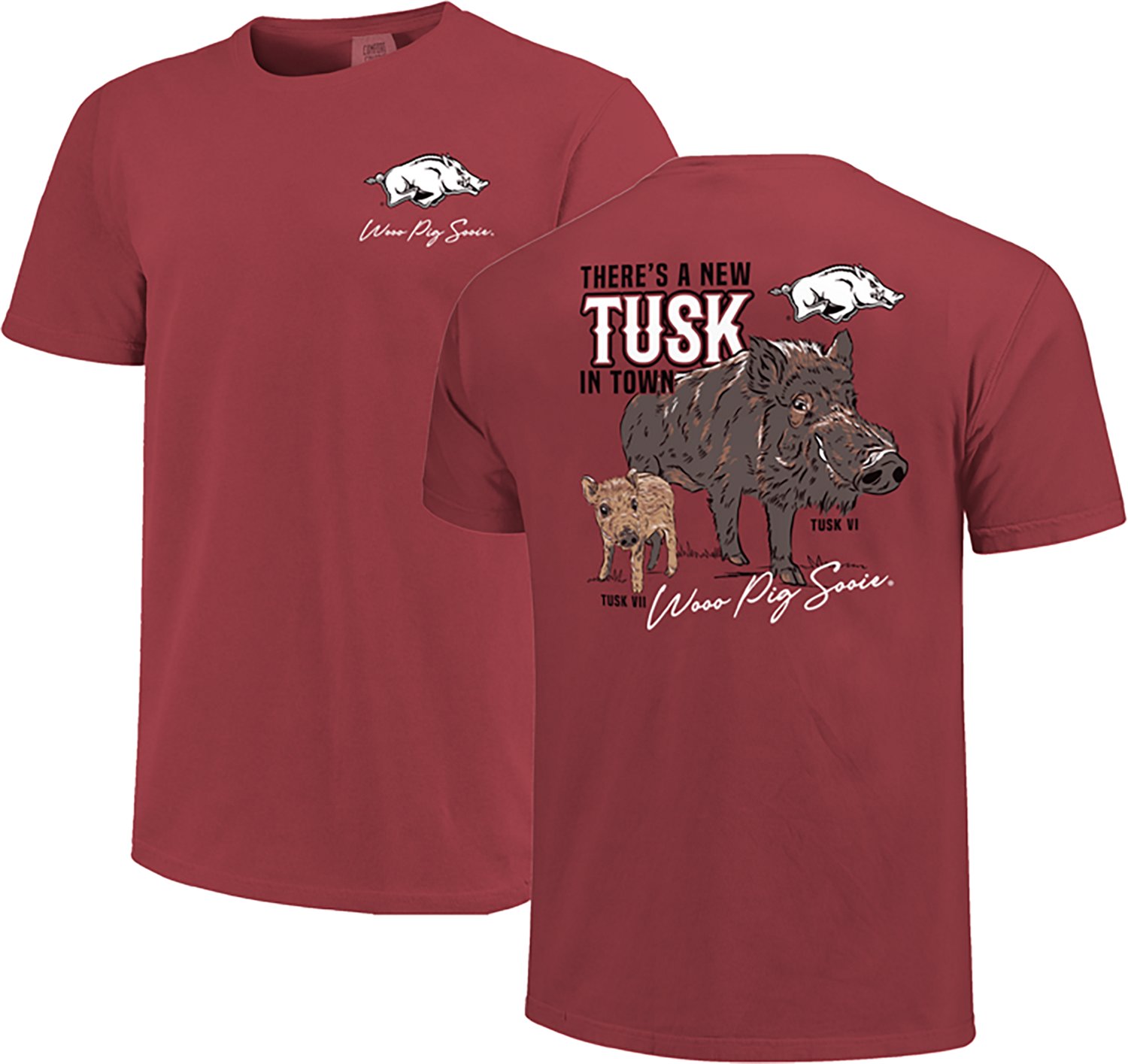 Image One Women's Arkansas Razorbacks New Tusk in Town Oversized Crew Short Sleeve T-shirt - view number 3