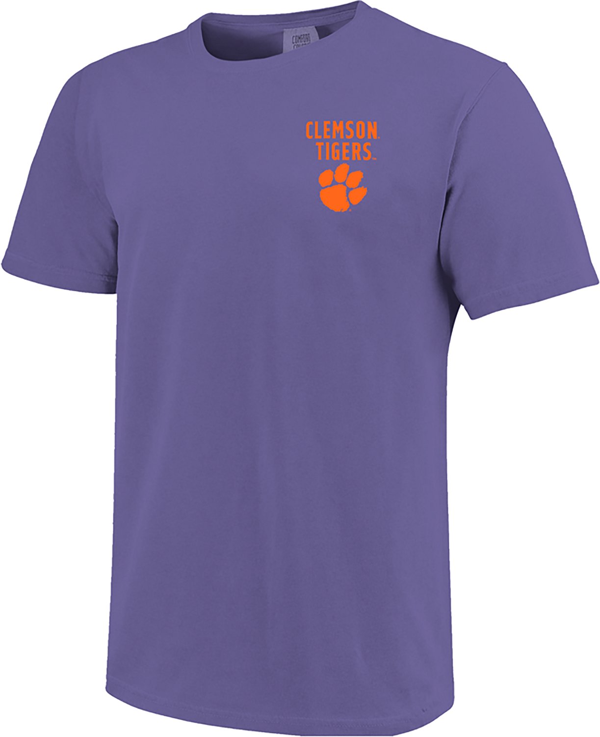 Image One Men's Clemson Tigers Mascot Overlay CC DS Short Sleeve T-shirt