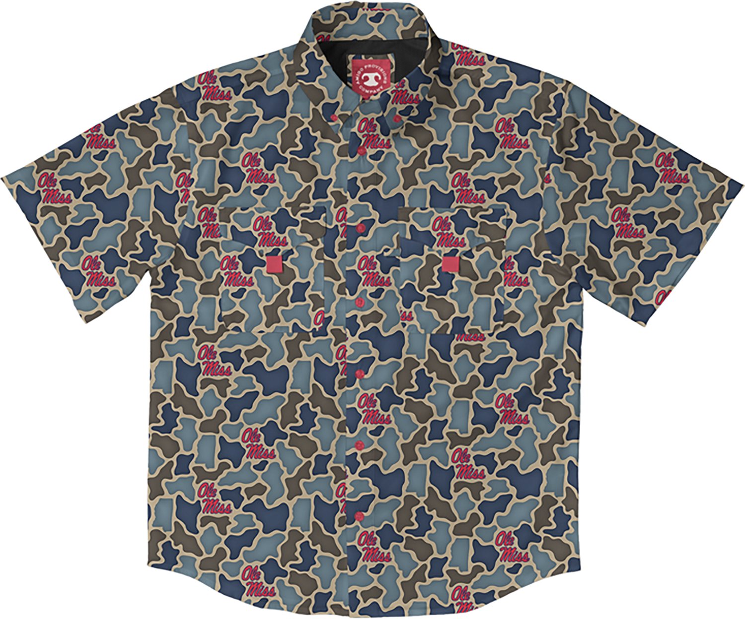 Amigo Provisions Men's University of Mississippi Camo Short Sleeve Field Shirt