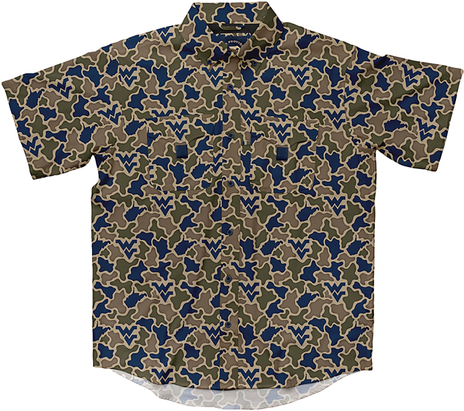 Amigo Provisions Men's University of West Virginia Camo Short Sleeve Field Shirt
