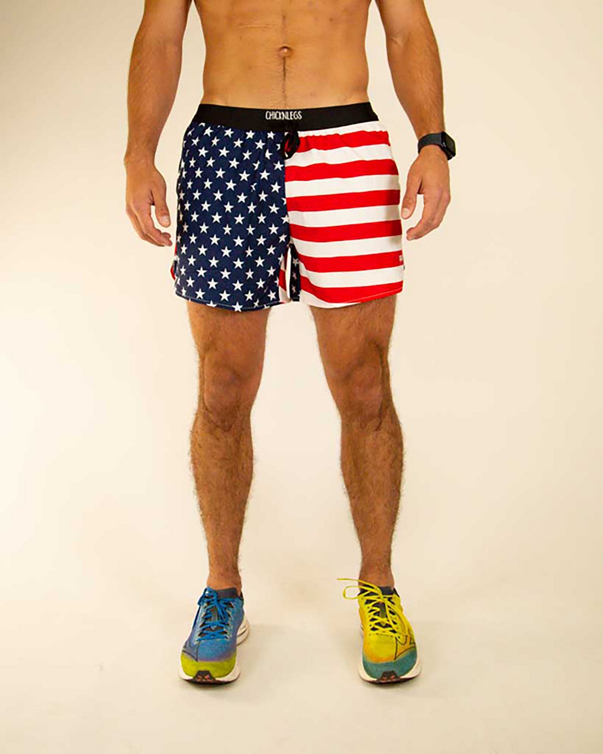 ChicknLegs Men's USA DS Running Shorts 5 In