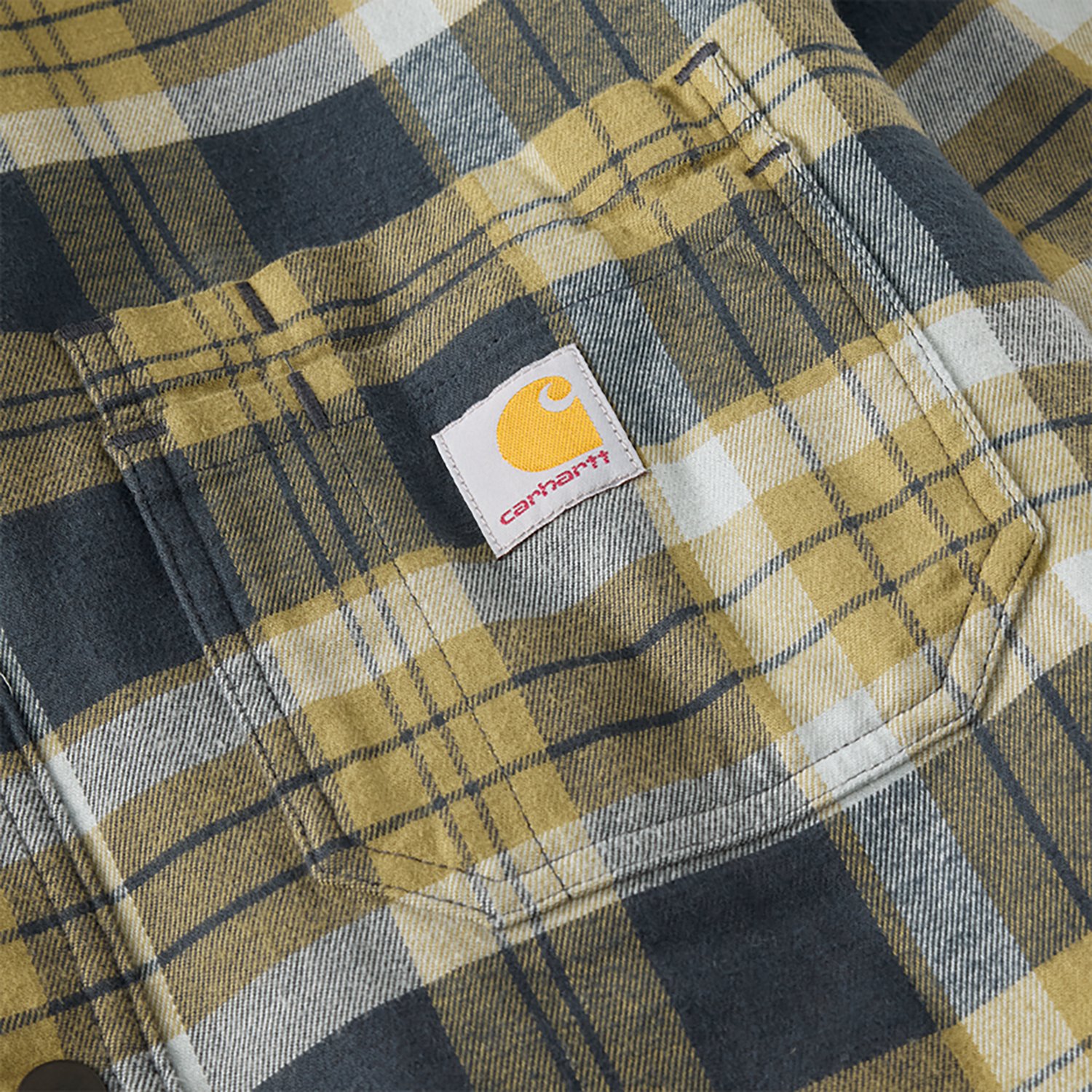 Carhartt Men's Rugged Flex Relaxed Fit Flannel Fleece Lined Hooded Shirt Jac - view number 2