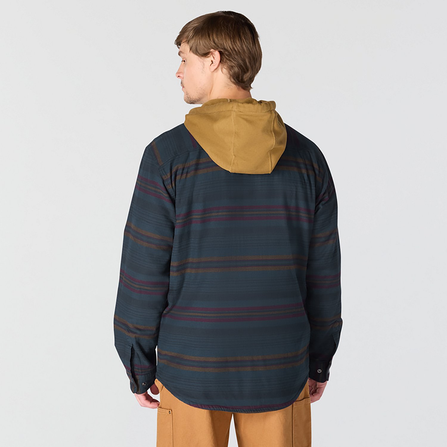 Carhartt Men's Rugged Flex Relaxed Fit Flannel Fleece Lined Hooded Shirt Jac - view number 2