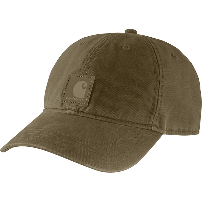 Carhartt Men's Cotton Odessa Leatherette Cap | Burnished Logs