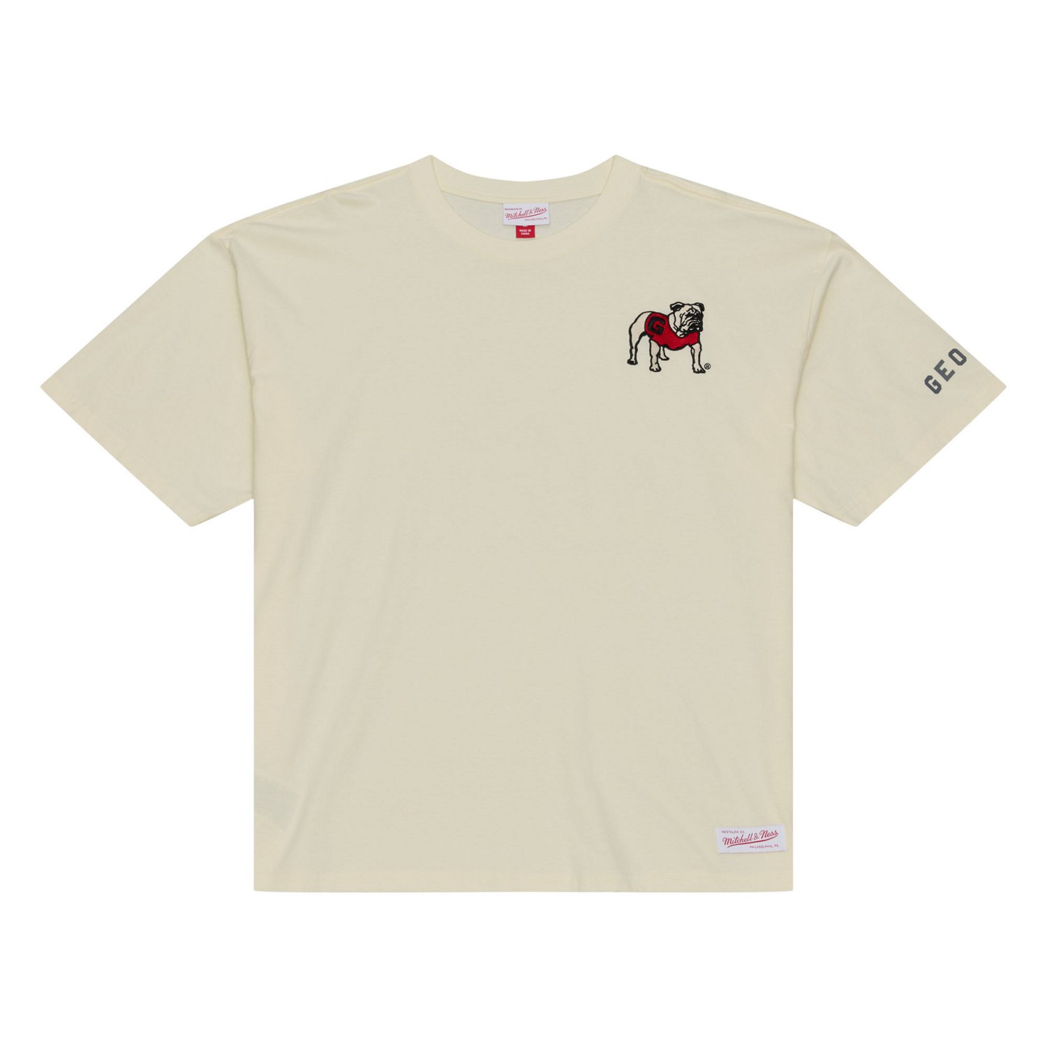 Mitchell & Ness Men's University of Georgia Retro Logo Heritage Hues Oversized Graphic T-shirt