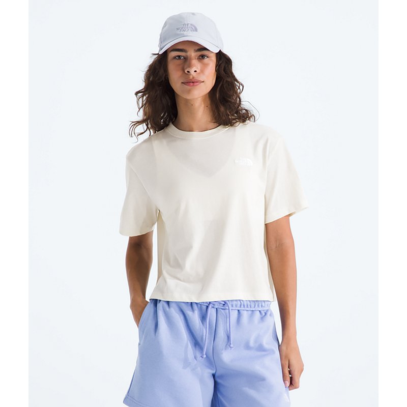 The North Face Women's Evolution Simple Dome Cropped T-Shirt - White Dune