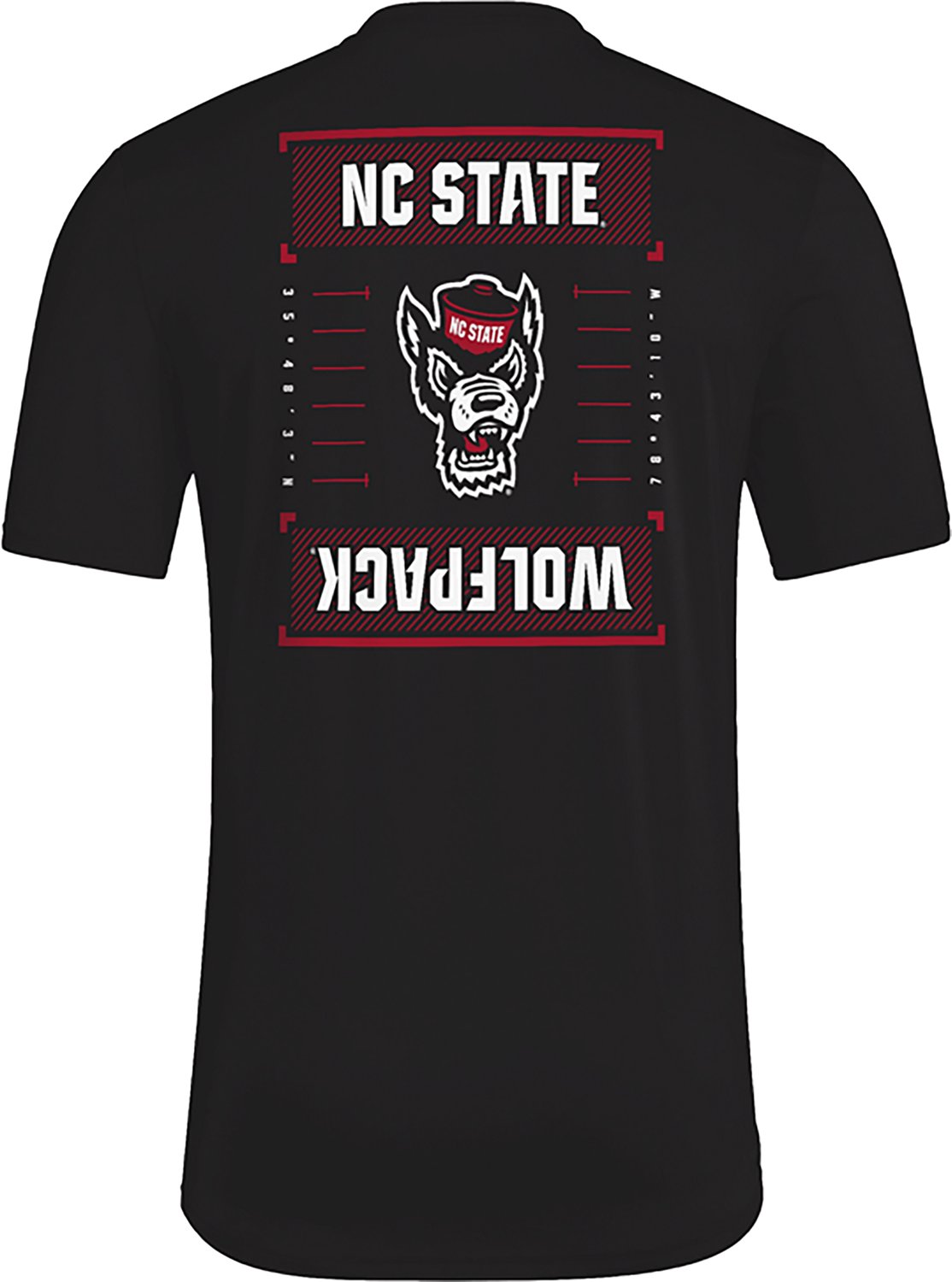 adidas Men's North Carolina State University Locker Football Icon Graphic T-shirt - view number 2
