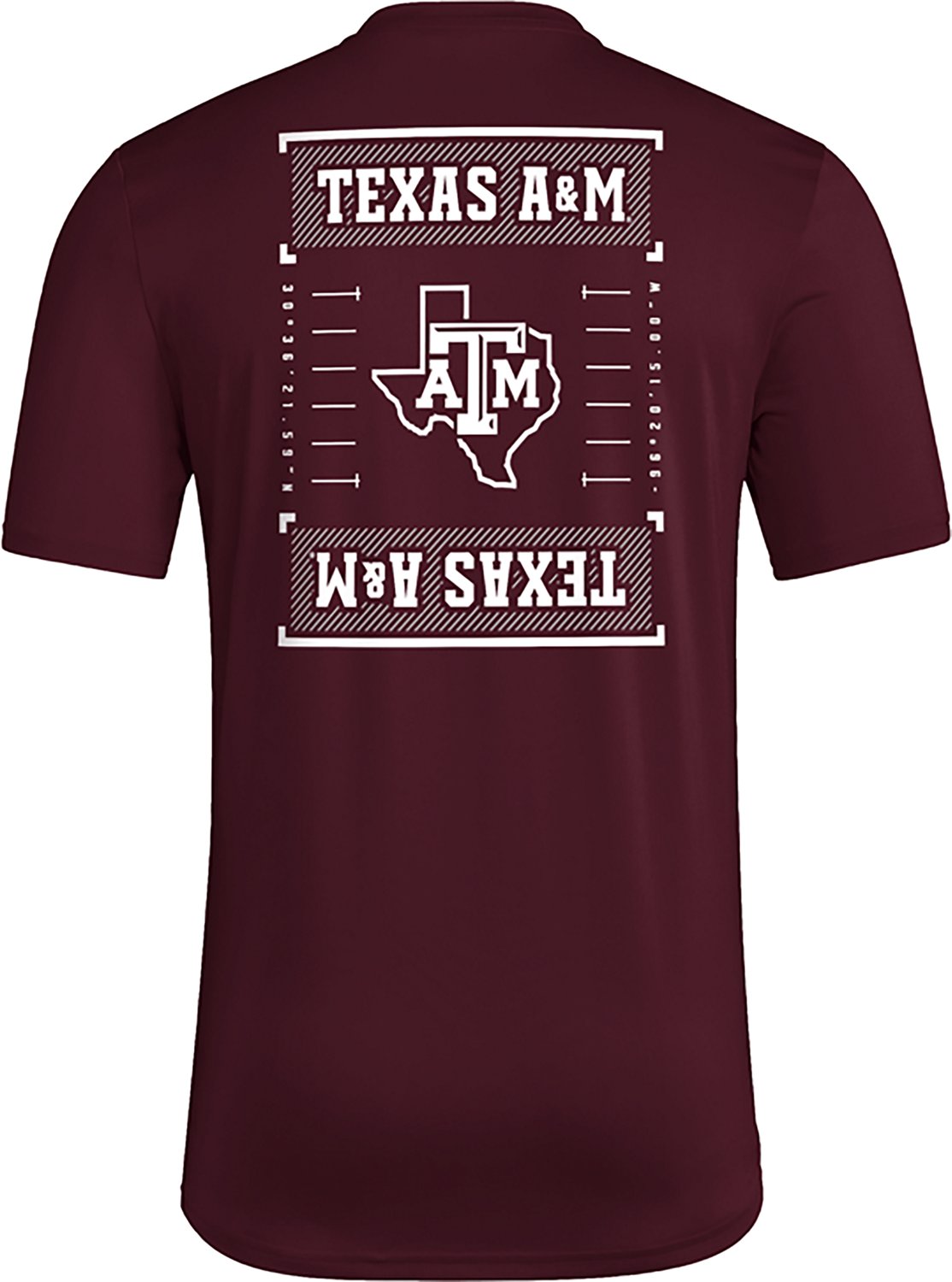 adidas Texas AM Aggies Locker Football Icon AEROREADY Pre-Game T-Shirt - view number 2