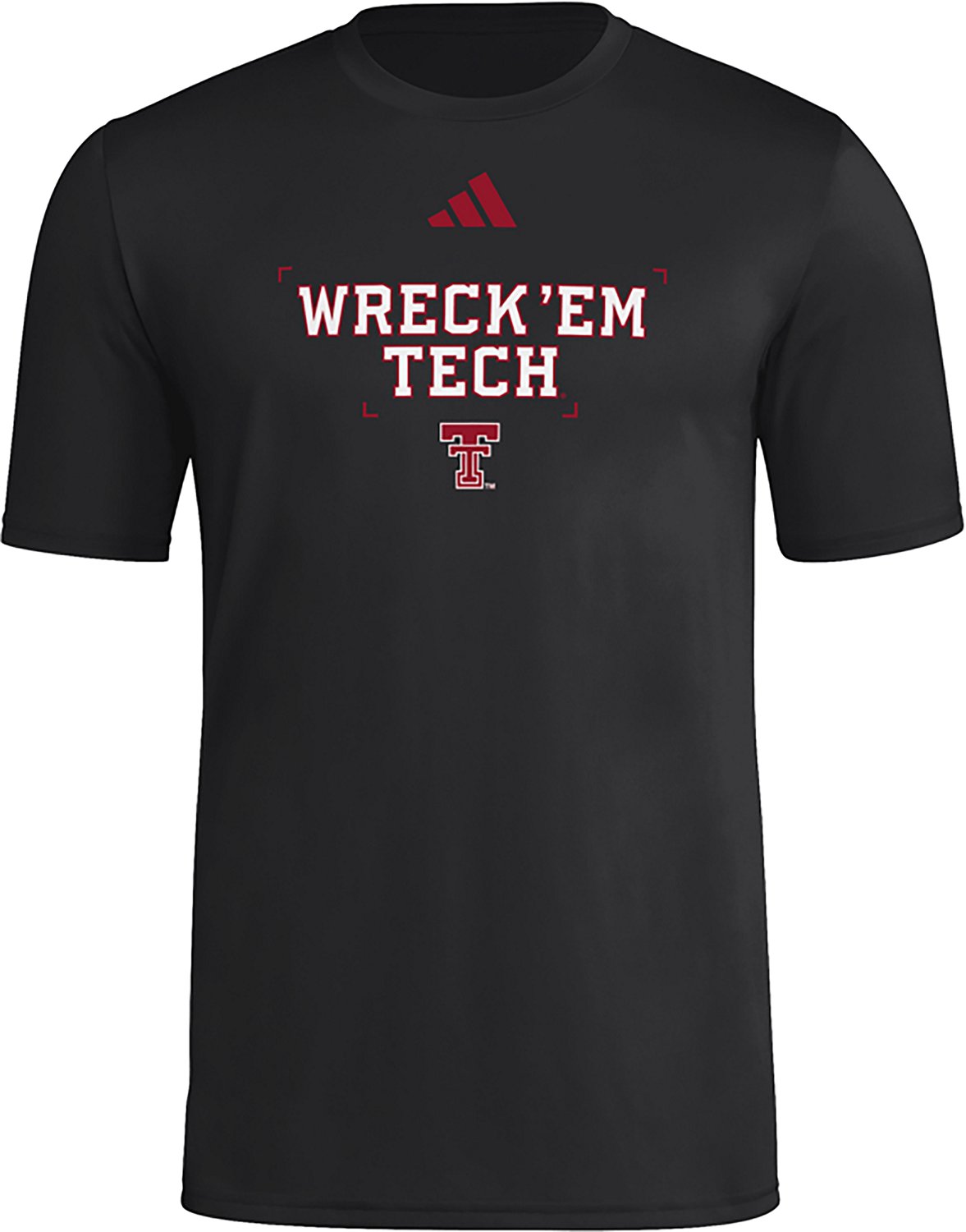 adidas Men's Texas Tech University Locker Slogan Pregame Graphic T-shirt