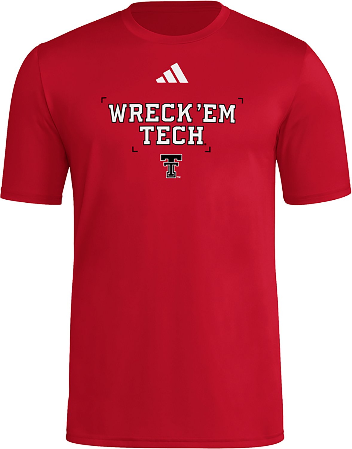 adidas Men's Texas Tech University Locker Slogan Pregame Graphic T-shirt