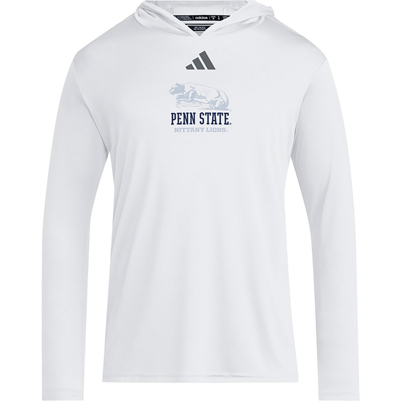 adidas Men's Penn State Secondary White Out D4T Lightweight Hoodie