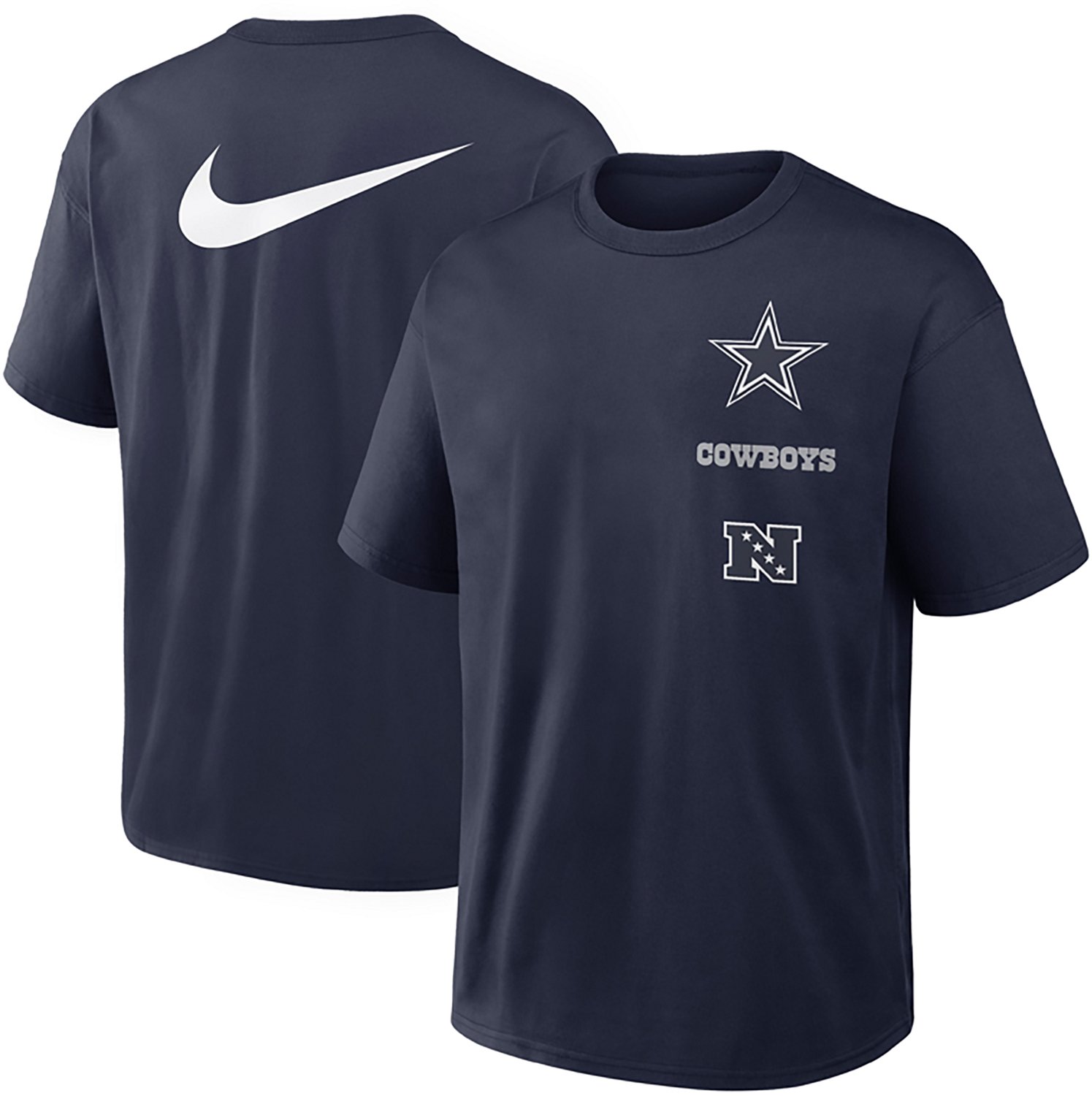 Nike Men’s Dallas Cowboys Primetime Logos Max 90 Short Sleeve T‑Shirt