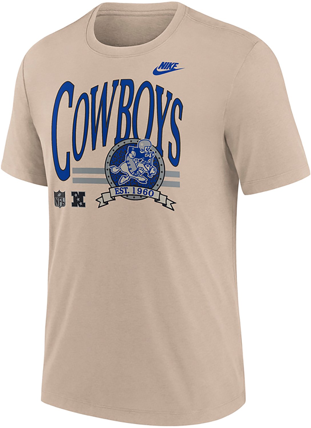 Nike Men’s Dallas Cowboys Rewind Triblend Short Sleeve T‑Shirt