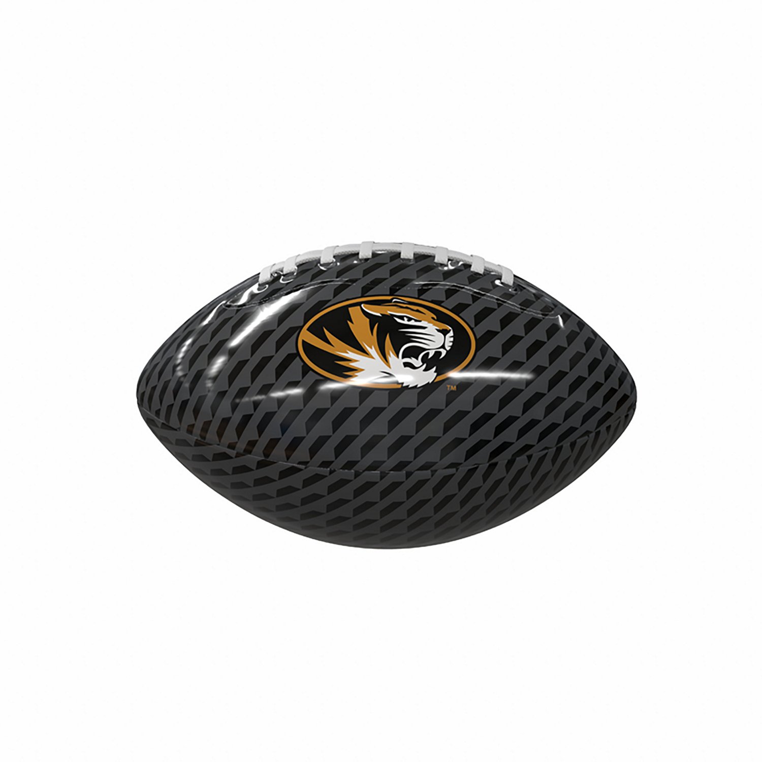 Logo Brands University of Missouri Carbon Fiber Mini Size Glossy Football
