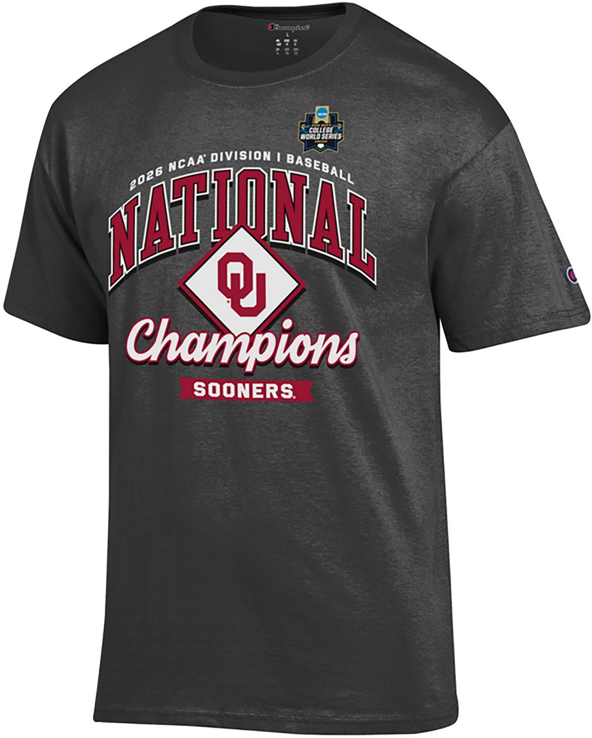 Champion Men's Oklahoma 2026 Men's World Series National Champions Locker Room T-Shirt
