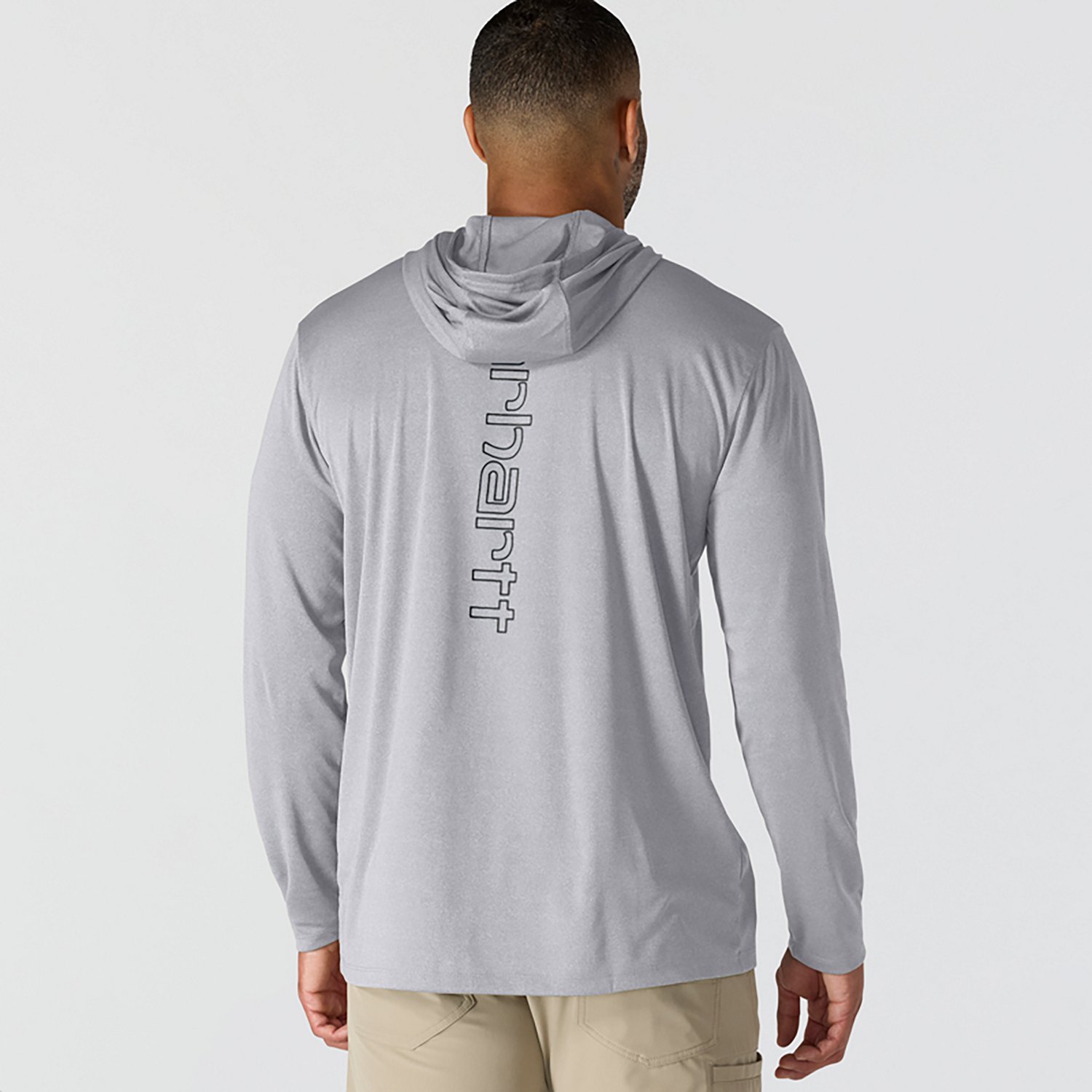 Carhartt Men's Force Sun Defender Lightweight Hooded Long Sleeve T-shirt                                                         - view number 2