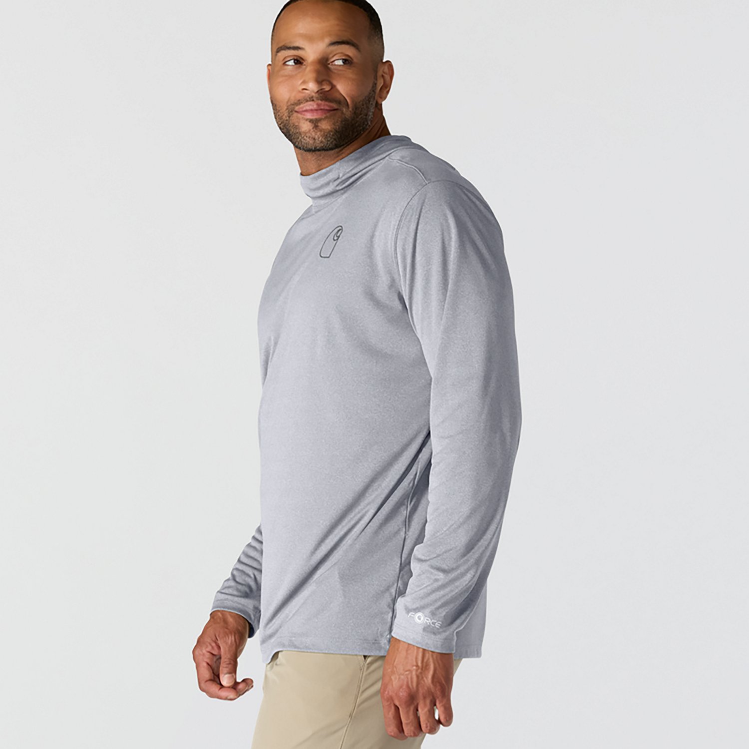 Carhartt Men's Force Sun Defender Lightweight Hooded Long Sleeve T-shirt                                                         - view number 3