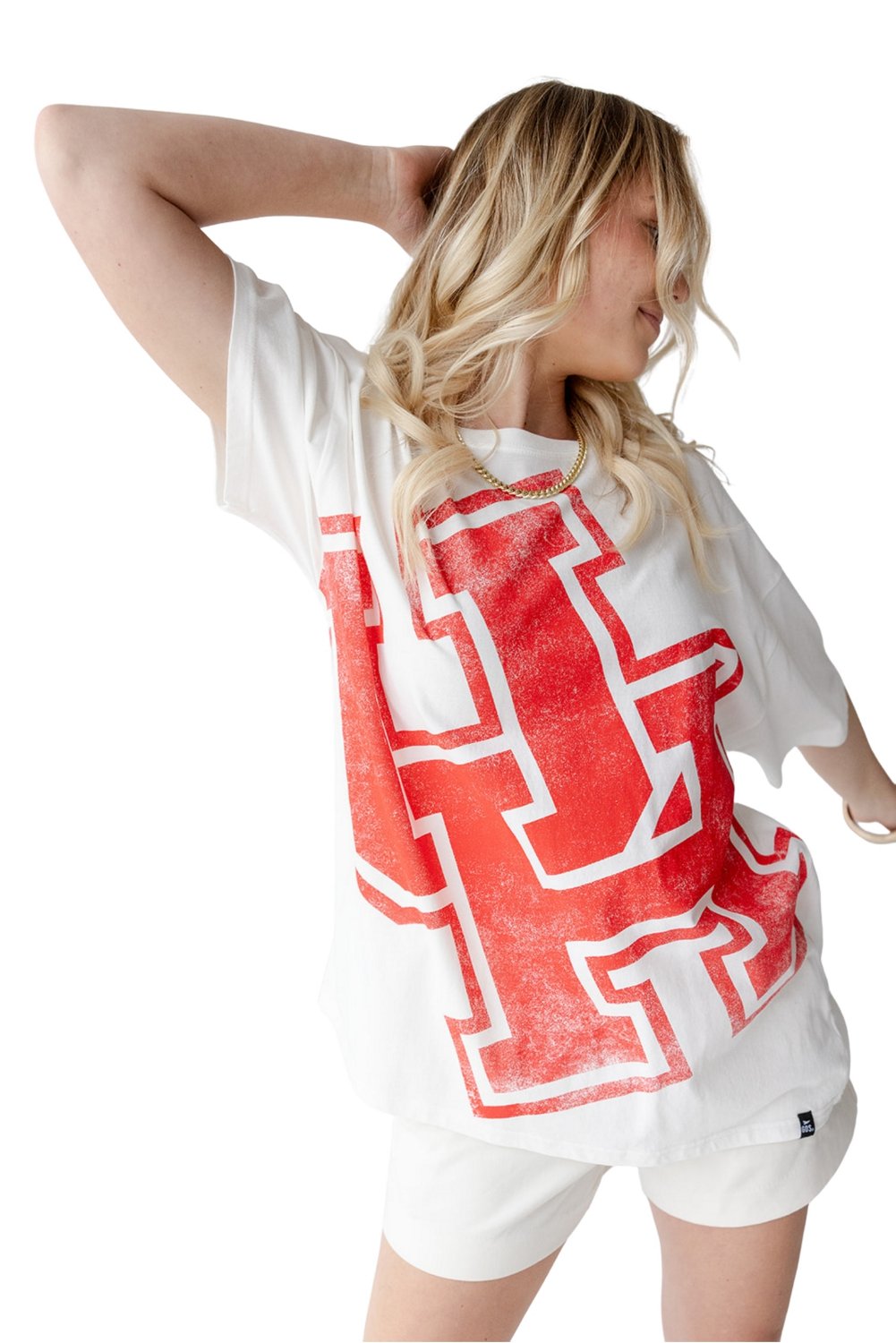 Gameday Social Women's University of Houston Lawson Logo Oversized Graphic T-shirt - view number 2