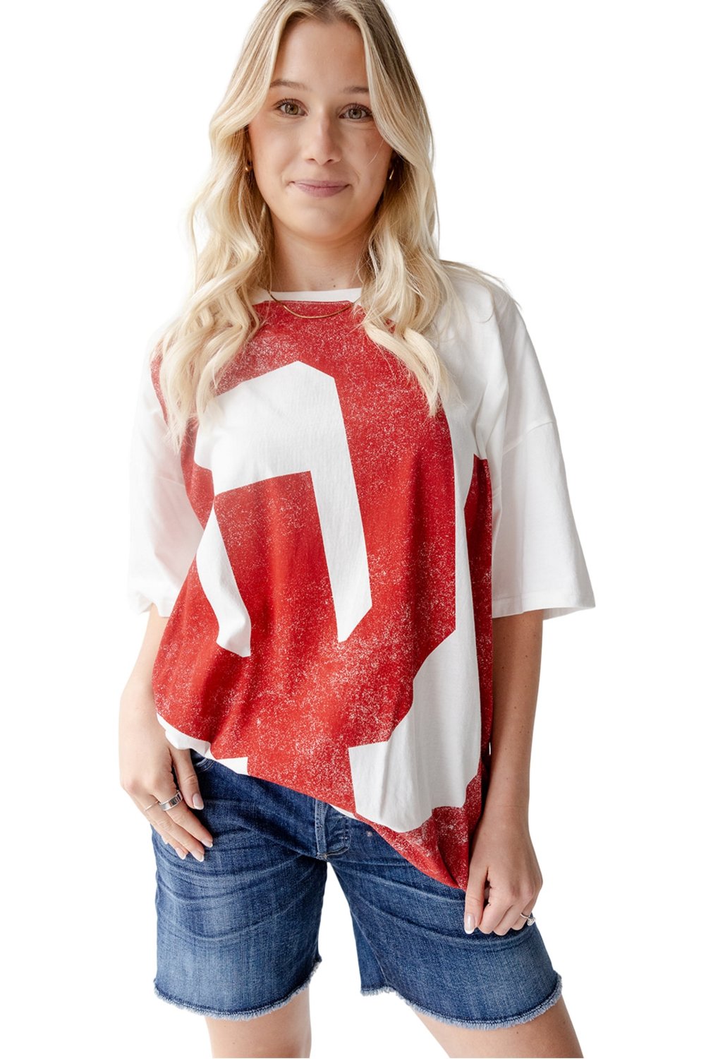 Gameday Social Women's University of Oklahoma Lawson Logo Oversized Graphic T-shirt