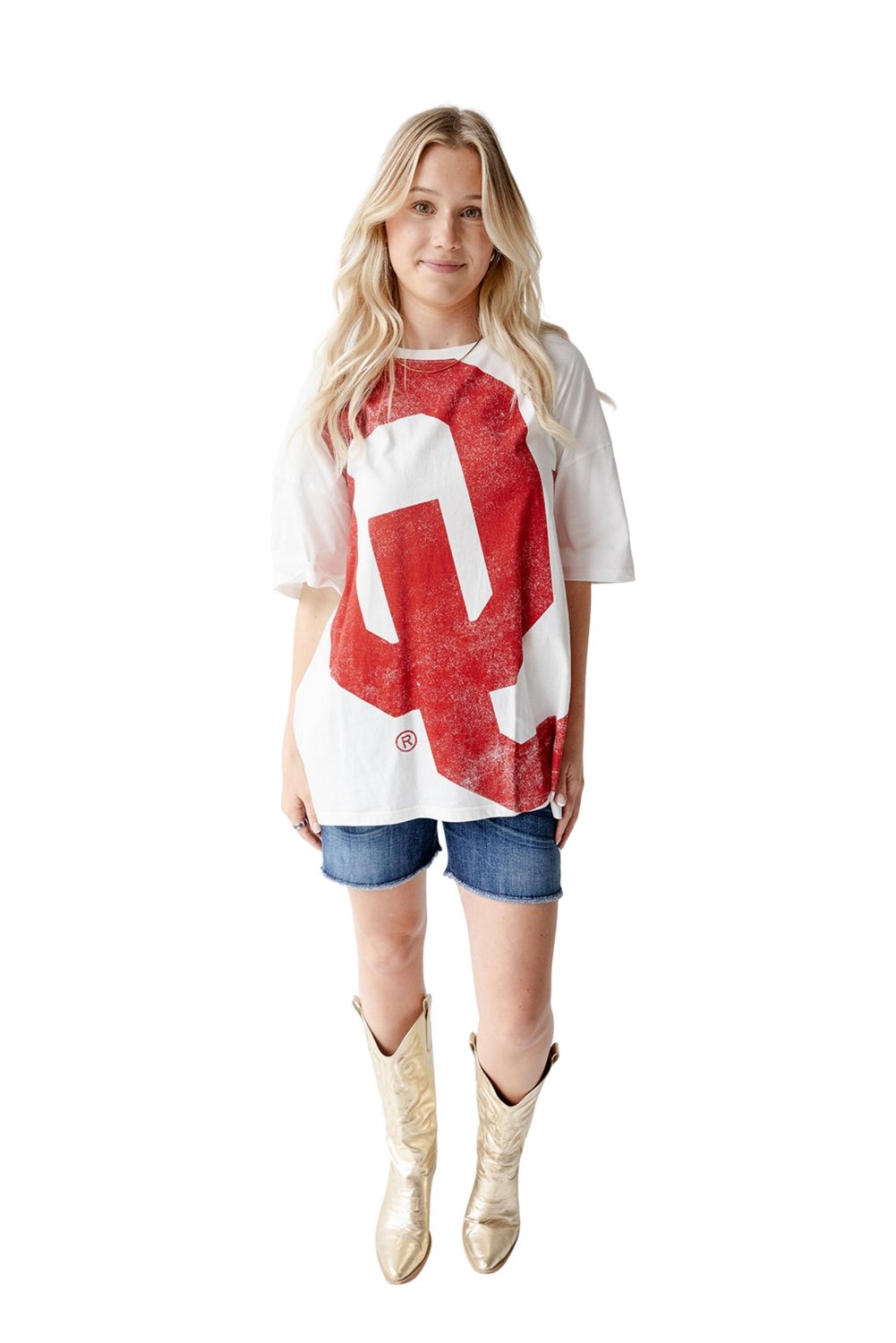Gameday Social Women's University of Oklahoma Lawson Logo Oversized Graphic T-shirt - view number 2