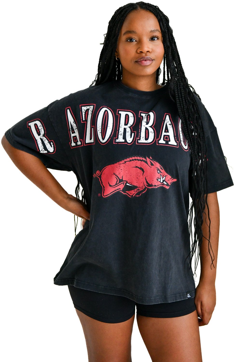 Gameday Social Women's University of Arkansas Southern Split Oversized Band Graphic T-shirt