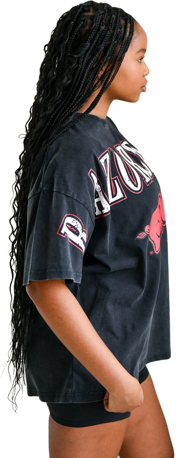 Gameday Social Women's University of Arkansas Southern Split Oversized Band Graphic T-shirt - view number 2