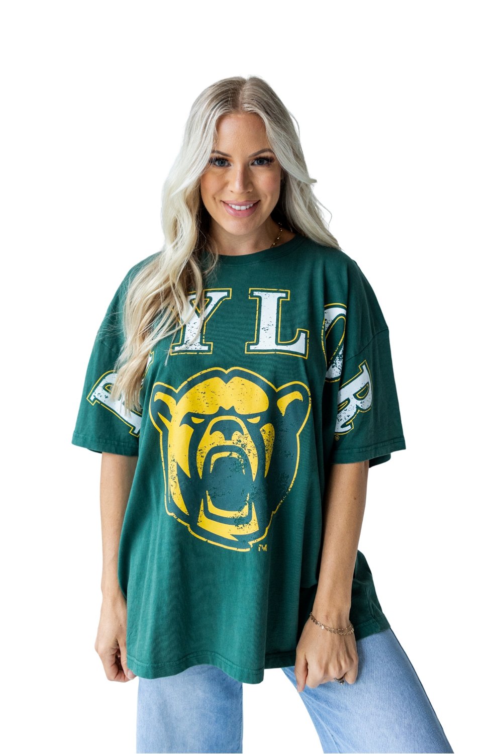 Gameday Social Women's Baylor University Southern Split Oversized Band Graphic T-shirt