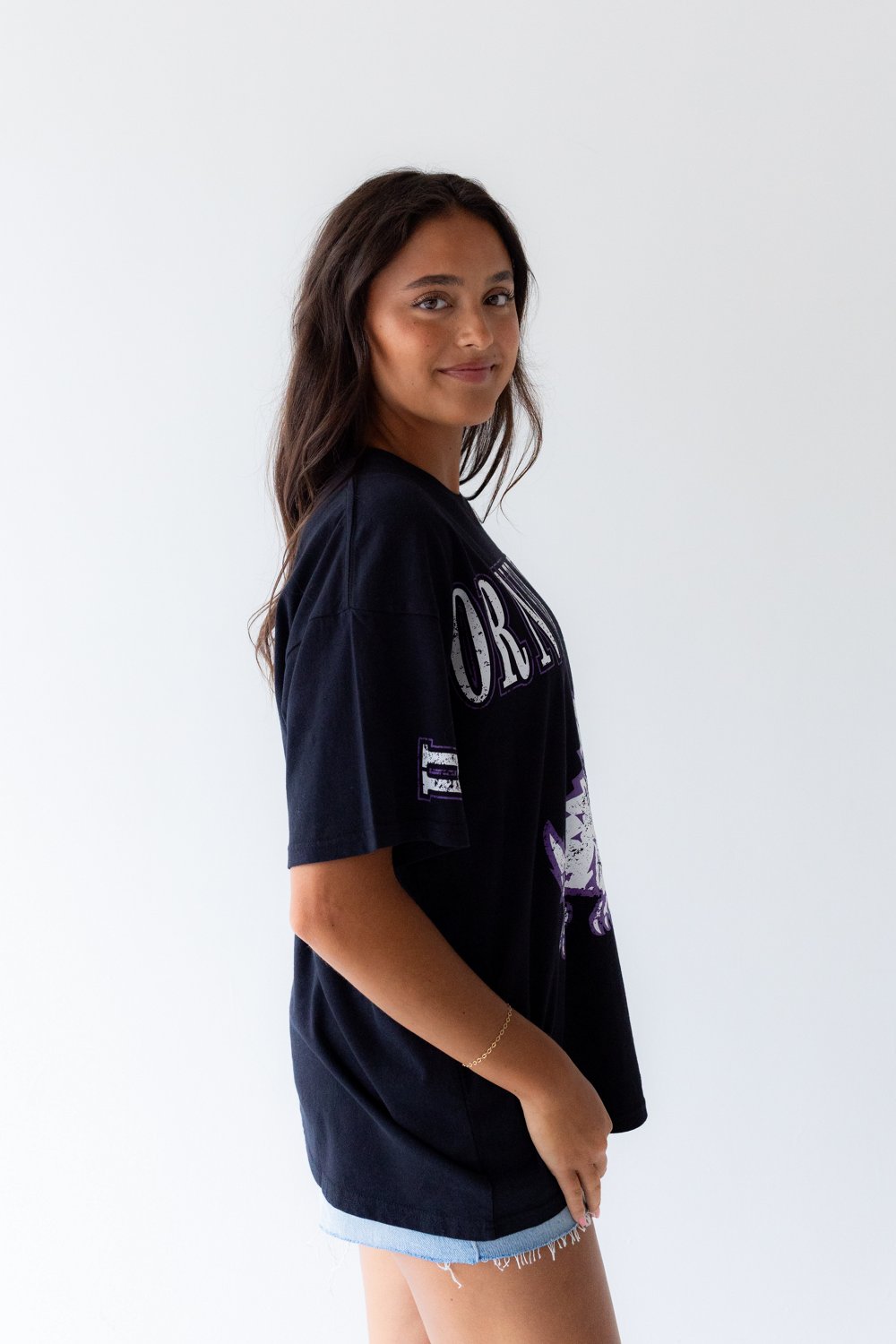 Gameday Social Women's Texas Christian University Southern Split Oversized Band Graphic T-shirt - view number 2