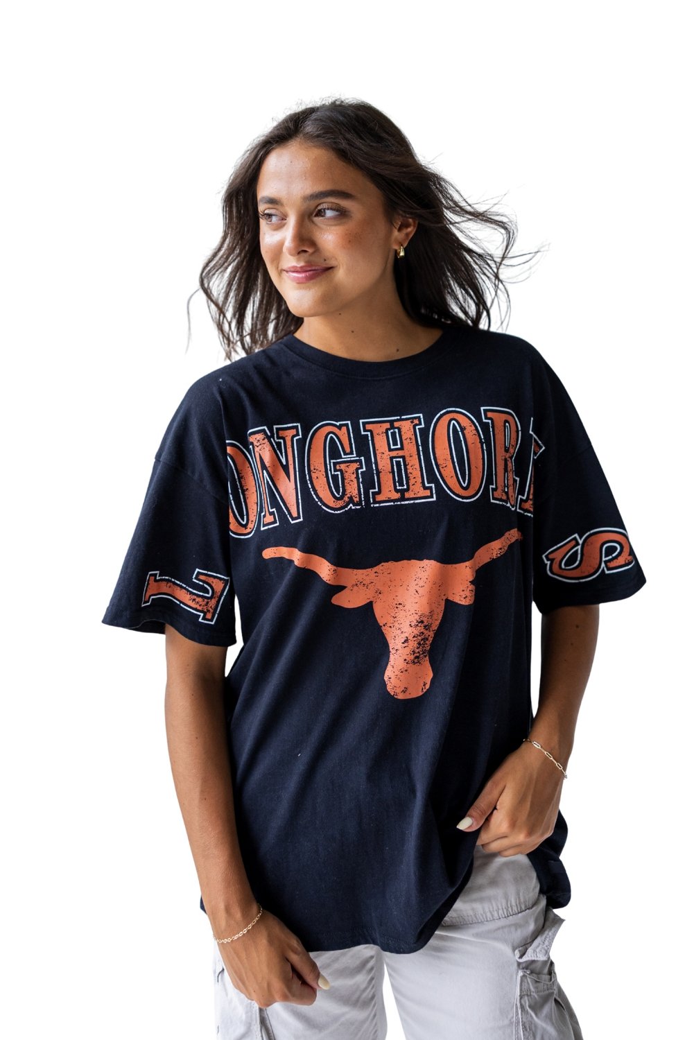 Gameday Social Women's University of Texas Southern Split Oversized Band Graphic T-shirt