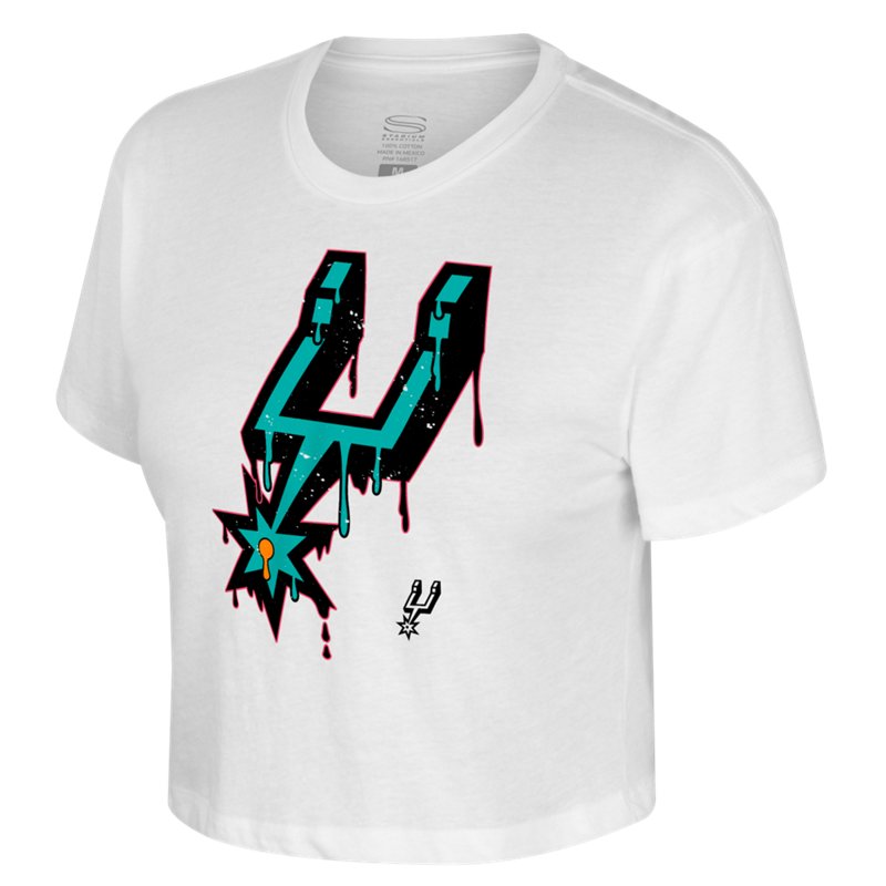Stadium Essentials Women's Spurs Ice Cream Crop Short Sleeve Tee